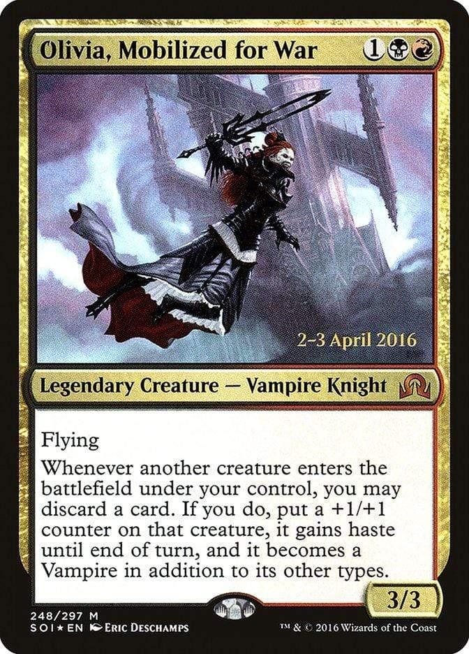 Magic: The Gathering MTG Single Olivia, Mobilized for War [Shadows over Innistrad Prerelease Promos]