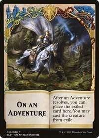 Magic: The Gathering MTG Single On An Adventure // Spirit Double-sided Token (Challenger 2020) [Unique and Miscellaneous Promos]