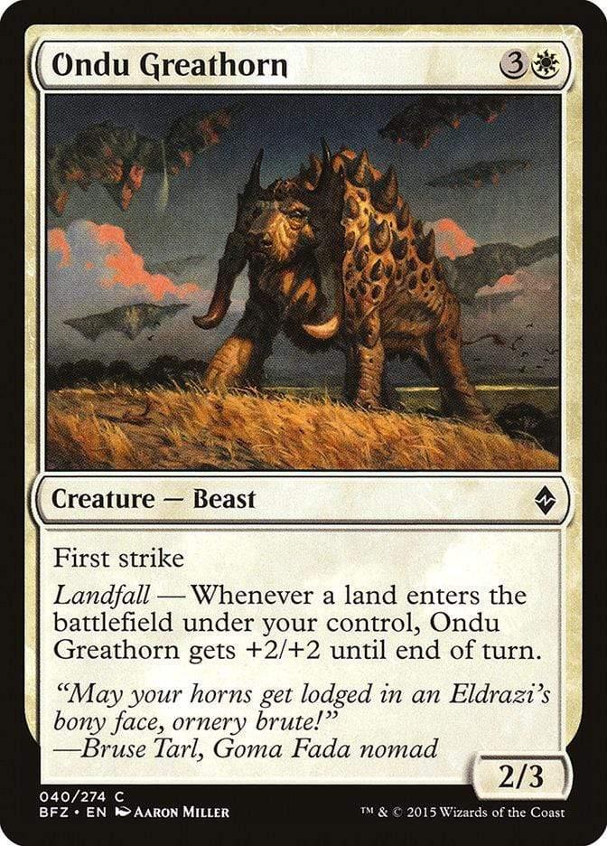 Magic: The Gathering MTG Single Ondu Greathorn [Battle for Zendikar]
