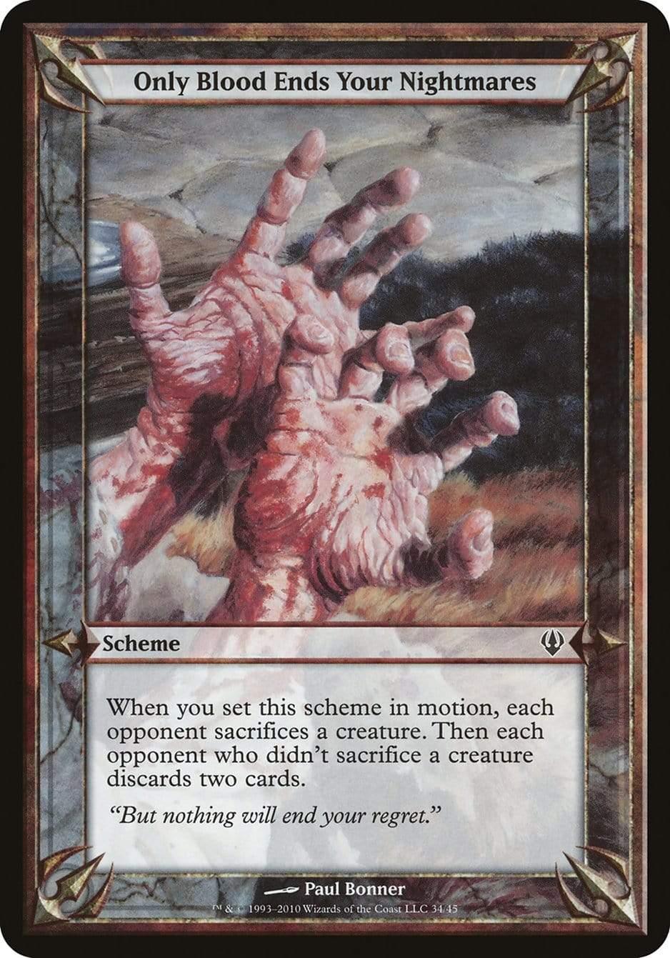 Magic: The Gathering MTG Single Only Blood Ends Your Nightmares (Schemes) [Archenemy Schemes]