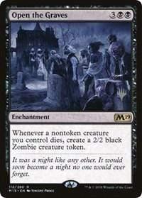 Magic: The Gathering MTG Single Open the Graves [Core Set 2019 Promos]