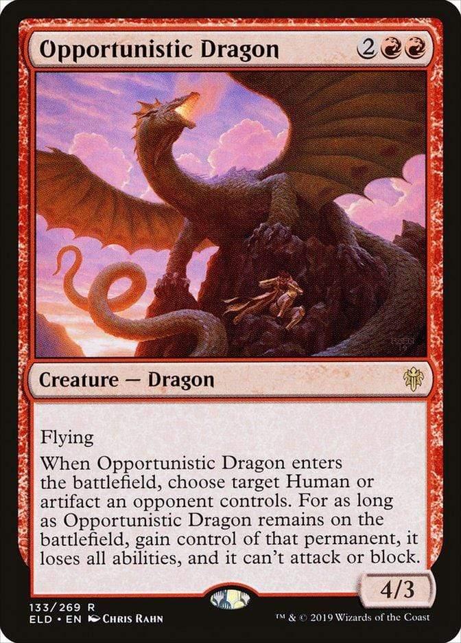 Magic: The Gathering MTG Single Opportunistic Dragon [Throne of Eldraine]