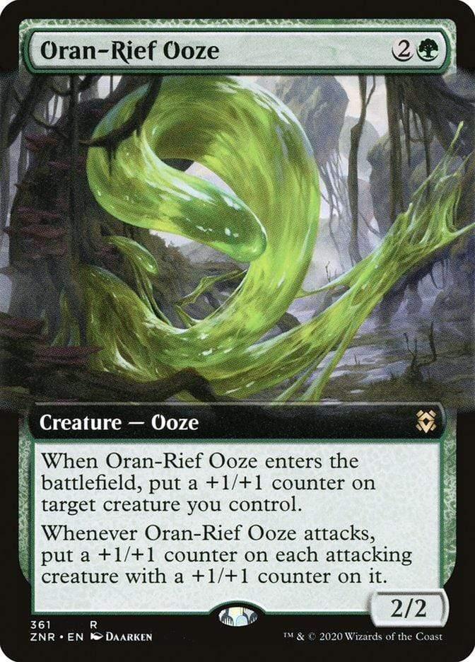 Magic: The Gathering MTG Single Oran-Rief Ooze (Extended) [Zendikar Rising Extended Art]