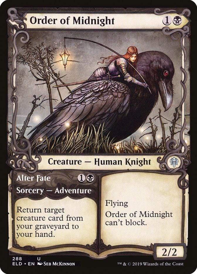 Magic: The Gathering MTG Single Order of Midnight // Alter Fate (Showcase) [Throne of Eldraine]