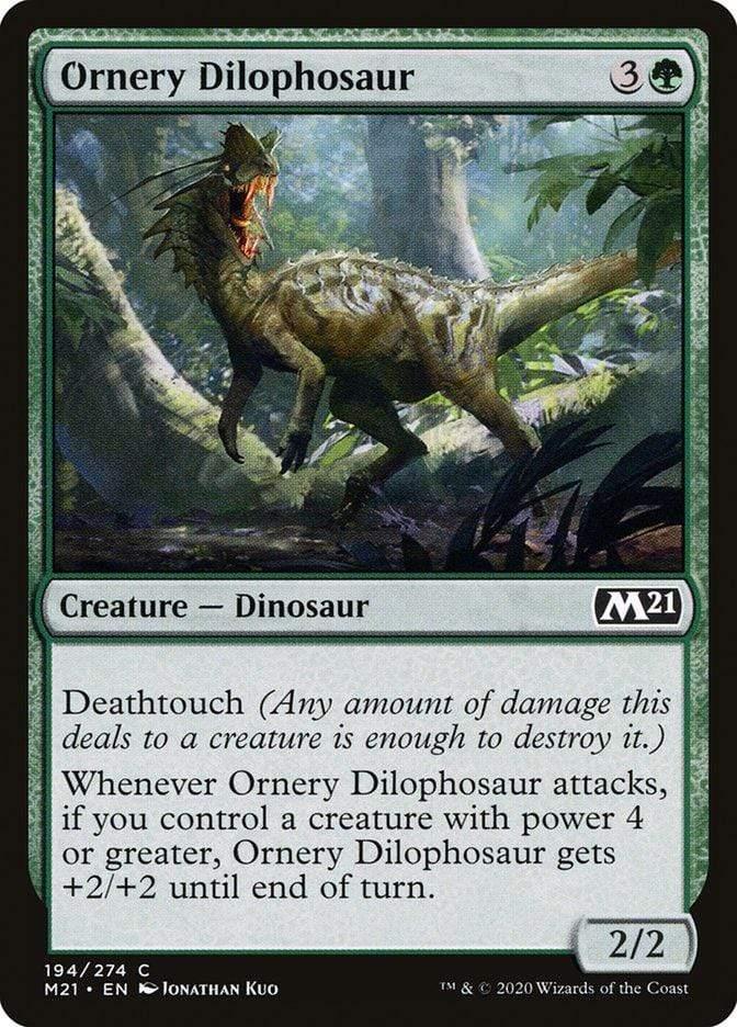 Magic: The Gathering MTG Single Ornery Dilophosaur [Core Set 2021]