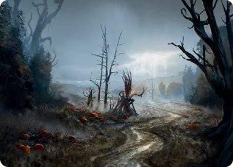 Magic: The Gathering MTG Single Overgrown Farmland Art Card [Innistrad: Midnight Hunt Art Series]