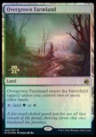 Magic: The Gathering MTG Single Overgrown Farmland [Innistrad: Midnight Hunt Prerelease Promos]