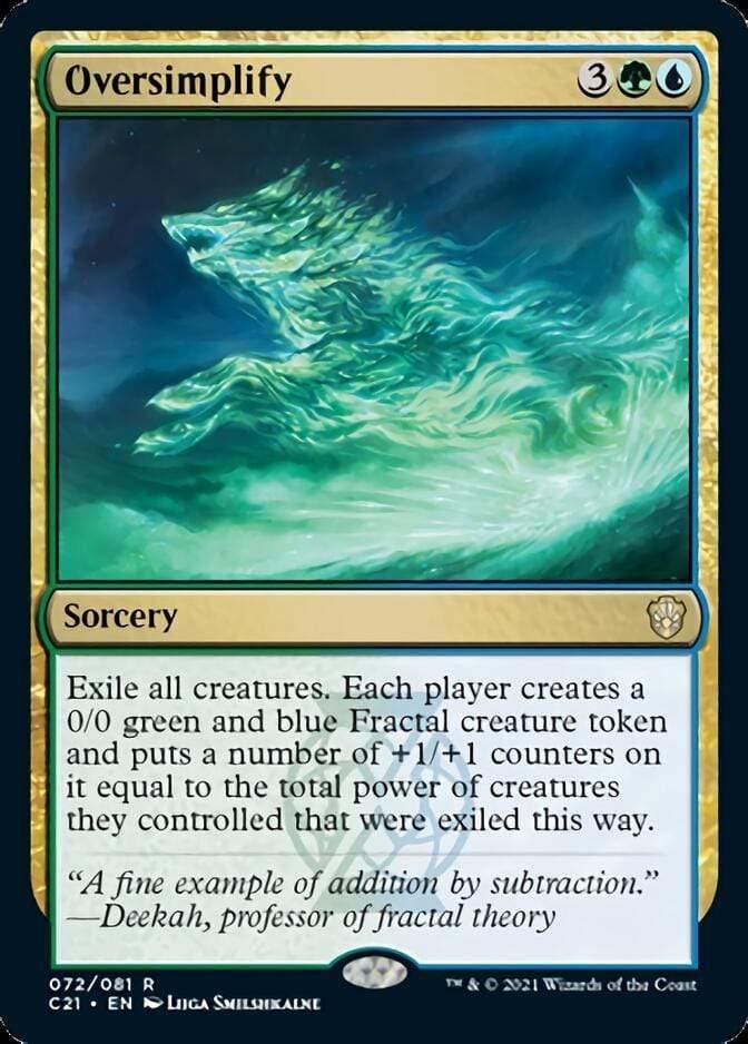 Magic: The Gathering MTG Single Oversimplify [Commander 2021]