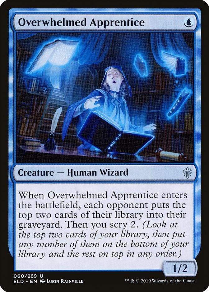 Magic: The Gathering MTG Single Overwhelmed Apprentice [Throne of Eldraine]