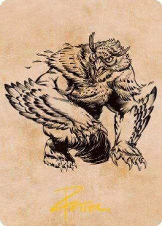 Magic: The Gathering MTG Single Owlbear (Showcase) Art Card (Gold-Stamped Signature) [Dungeons & Dragons: Adventures in the Forgotten Realms Art Series]