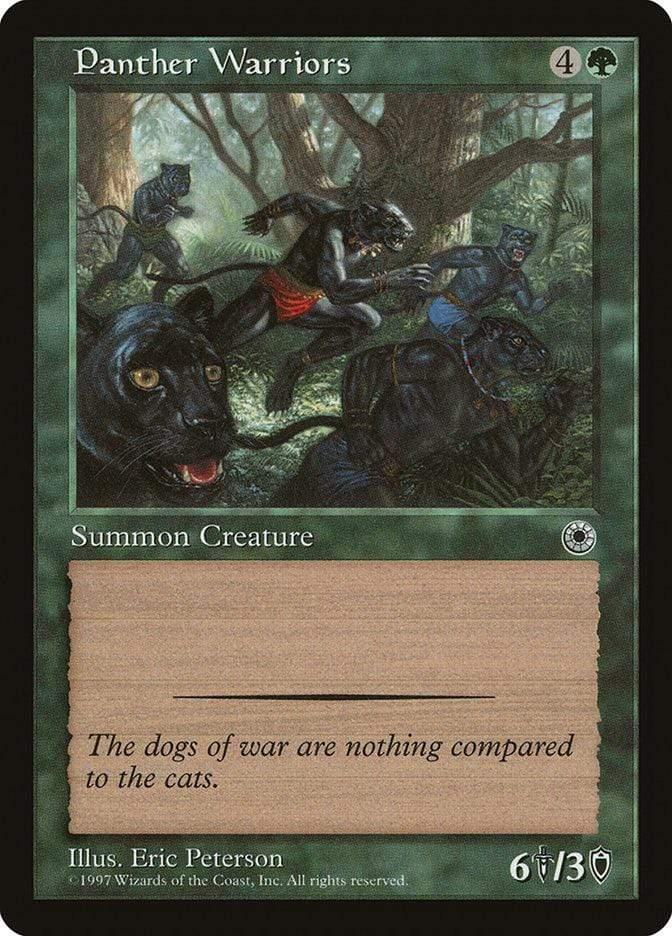 Magic: The Gathering MTG Single Panther Warriors [Portal]