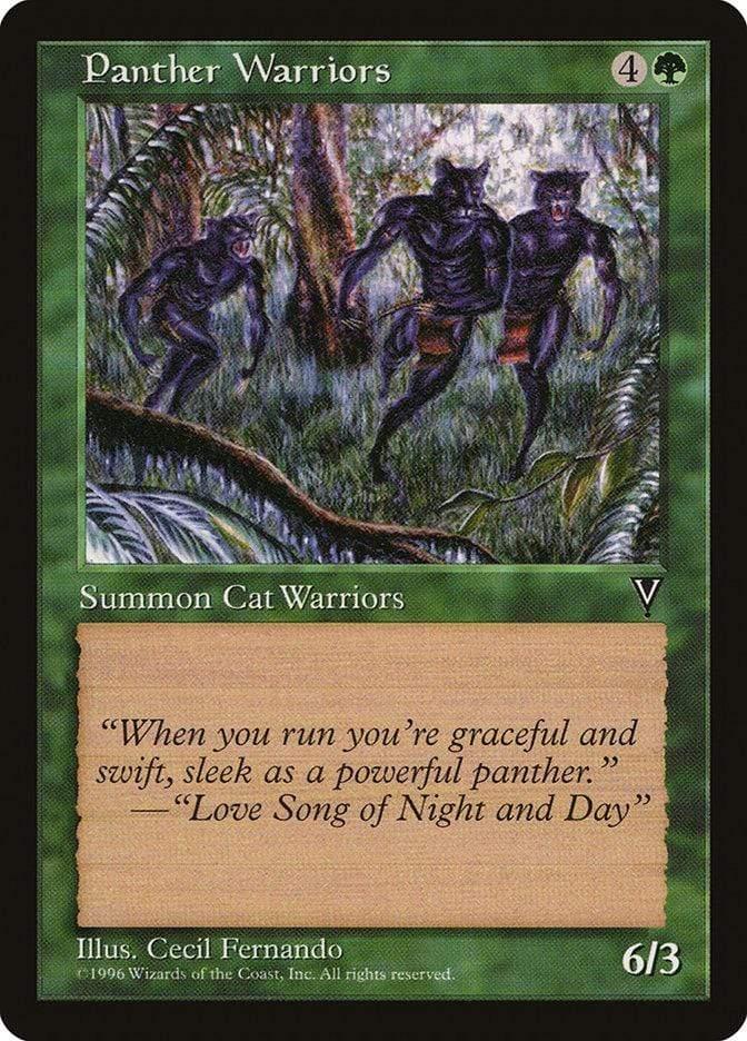 Magic: The Gathering MTG Single Panther Warriors [Visions]