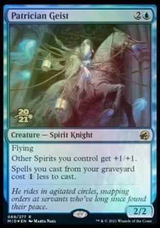 Magic: The Gathering MTG Single Patrician Geist [Innistrad: Midnight Hunt Prerelease Promos]
