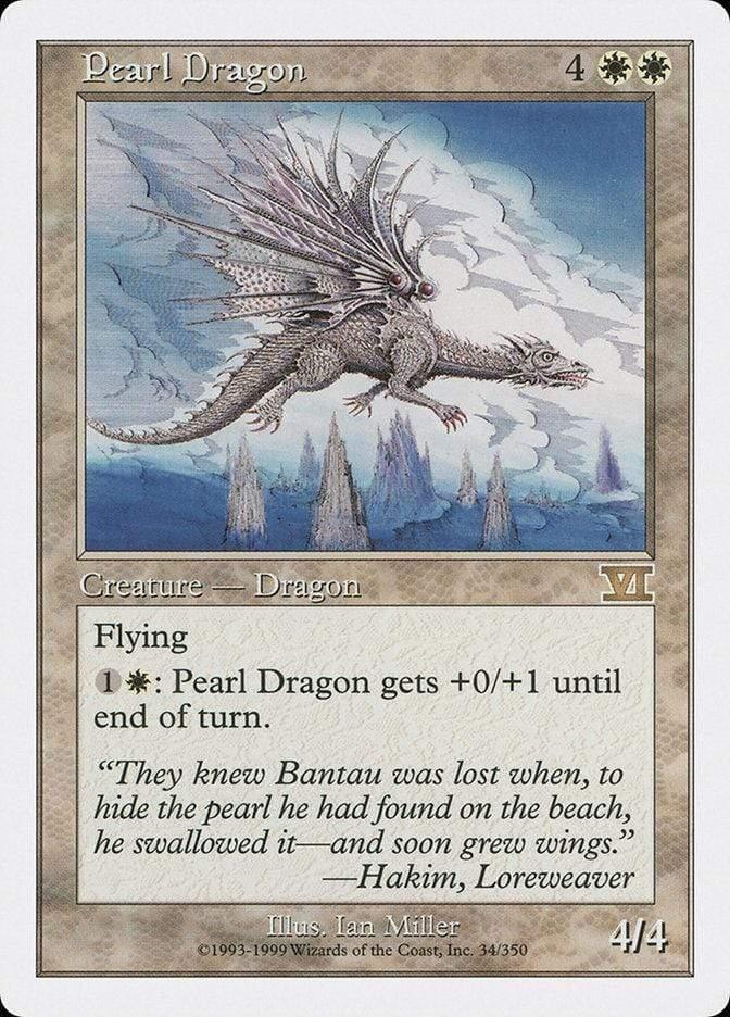Magic: The Gathering MTG Single Pearl Dragon [Classic Sixth Edition]