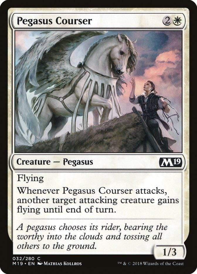 Magic: The Gathering MTG Single Pegasus Courser [Core Set 2019]