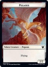 Magic: The Gathering MTG Single Pegasus // Shark Double-sided Token (Challenger 2021) [Unique and Miscellaneous Promos]