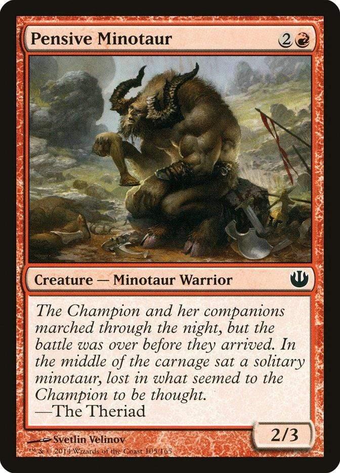 Magic: The Gathering MTG Single Pensive Minotaur [Journey into Nyx]