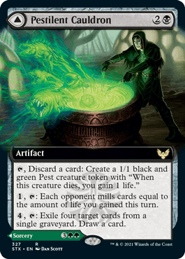 Magic: The Gathering MTG Single Pestilent Cauldron // Restorative Burst (Extended) [Strixhaven: School of Mages]