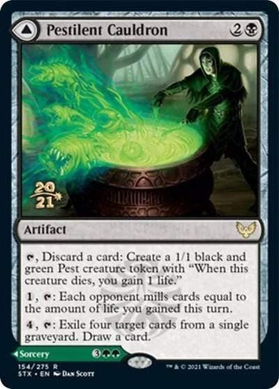 Magic: The Gathering MTG Single Pestilent Cauldron // Restorative Burst [Strixhaven: School of Mages Prerelease Promos]