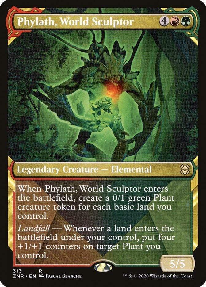 Magic: The Gathering MTG Single Phylath, World Sculptor (Showcase) [Zendikar Rising Extended Art]