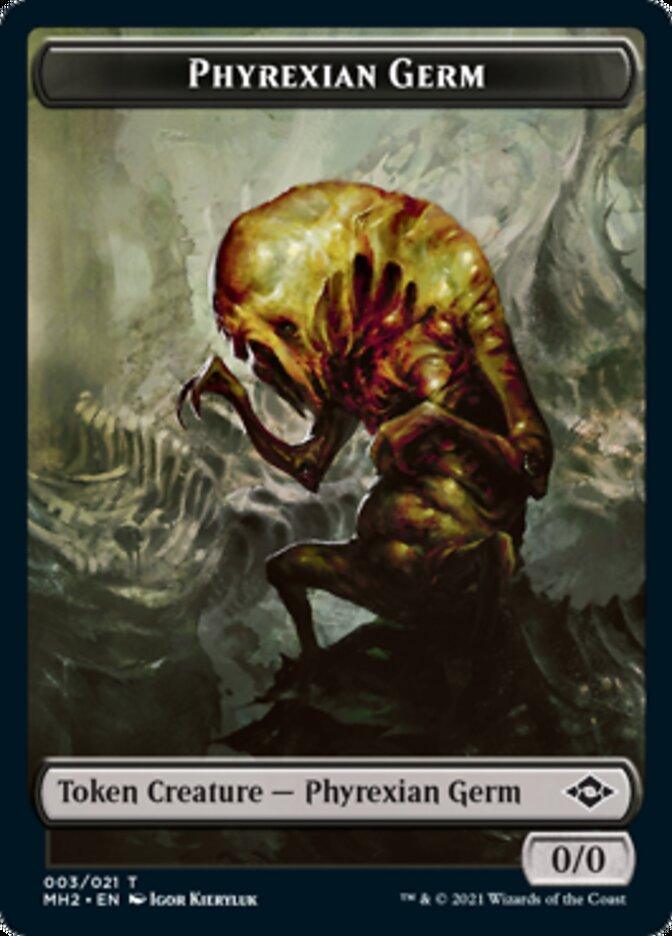 Magic: The Gathering MTG Single Phyrexian Germ Token // Treasure Token (21) [Modern Horizons 2 Tokens]