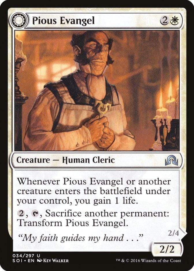 Magic: The Gathering MTG Single Pious Evangel // Wayward Disciple [Shadows over Innistrad]
