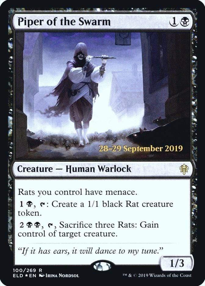 Magic: The Gathering MTG Single Piper of the Swarm  [Throne of Eldraine Prerelease Promos]