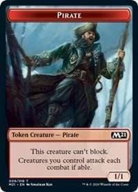 Magic: The Gathering MTG Single Pirate // Weird Double-sided Token [Core Set 2021]