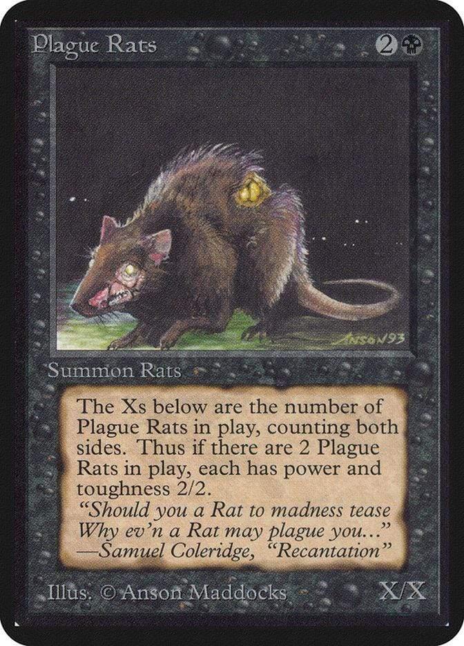 Magic: The Gathering MTG Single Plague Rats [Limited Edition Alpha]