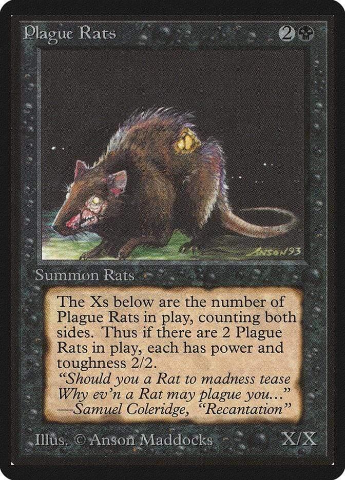 Magic: The Gathering MTG Single Plague Rats [Limited Edition Beta]