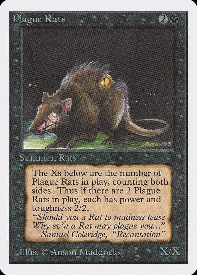 Magic: The Gathering MTG Single Plague Rats [Unlimited Edition]