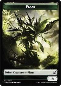 Magic: The Gathering MTG Single Plant // Snake Double-sided Token [Commander 2019]
