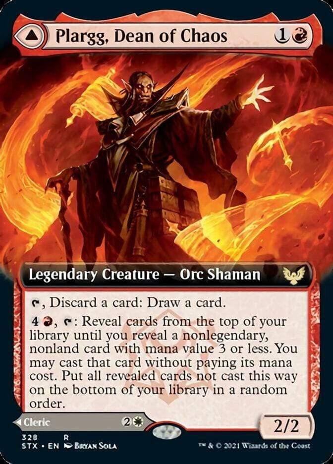 Magic: The Gathering MTG Single Plargg, Dean of Chaos // Augusta, Dean of Order (Extended) [Strixhaven: School of Mages]