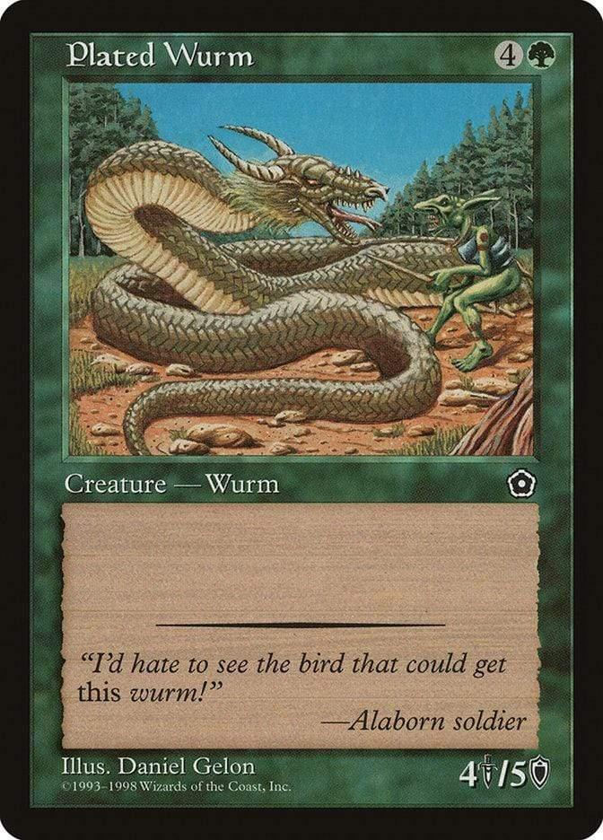 Magic: The Gathering MTG Single Plated Wurm [Portal Second Age]