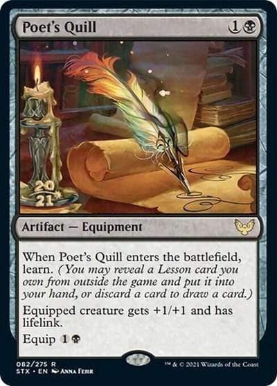 Magic: The Gathering MTG Single Poet's Quill [Strixhaven: School of Mages Prerelease Promos]