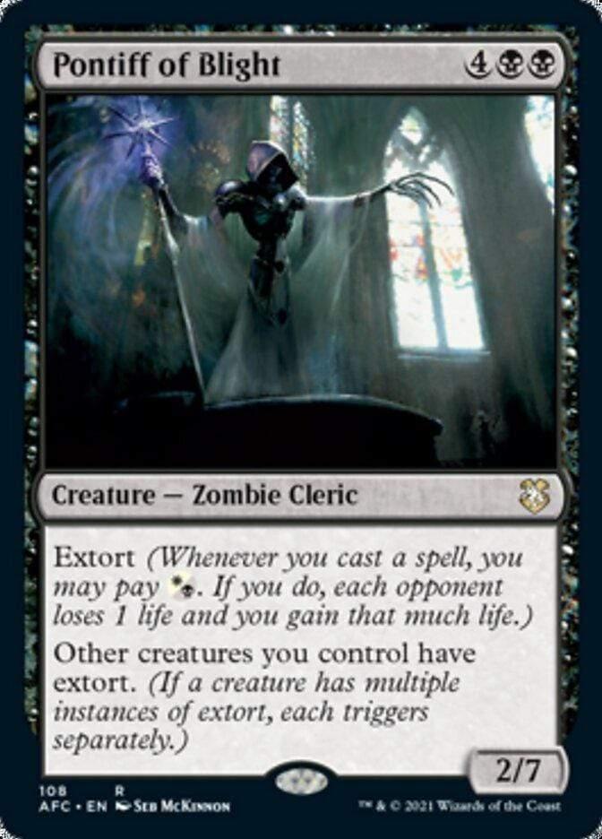 Magic: The Gathering MTG Single Pontiff of Blight [Dungeons & Dragons: Adventures in the Forgotten Realms Commander]