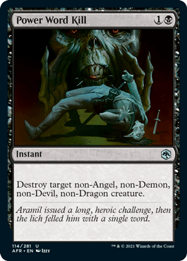 Magic: The Gathering MTG Single Power Word Kill [Dungeons & Dragons: Adventures in the Forgotten Realms]