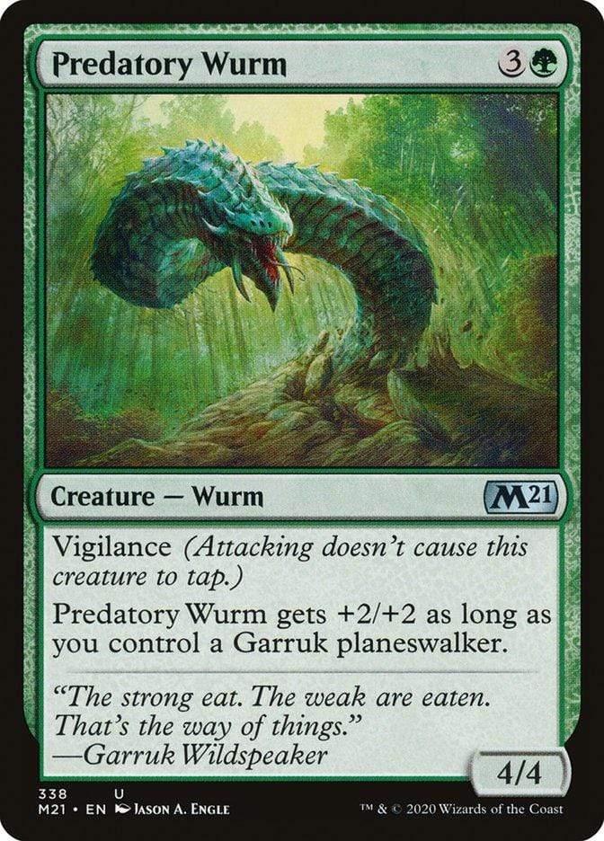 Magic: The Gathering MTG Single Predatory Wurm [Core Set 2021]