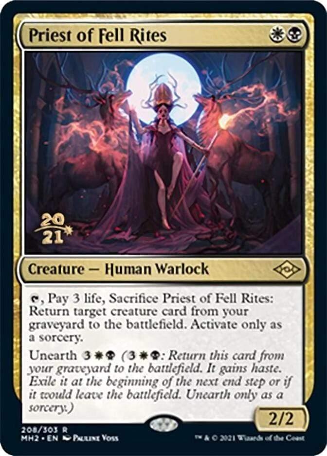 Magic: The Gathering MTG Single Priest of Fell Rites [Modern Horizons 2 Prerelease Promos]