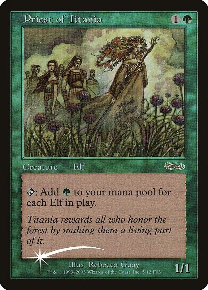 Magic: The Gathering MTG Single Priest of Titania [Friday Night Magic 2003]