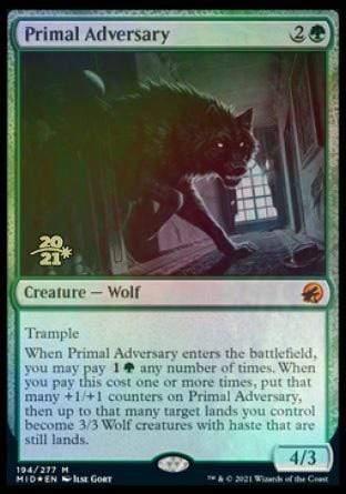 Magic: The Gathering MTG Single Primal Adversary [Innistrad: Midnight Hunt Prerelease Promos]