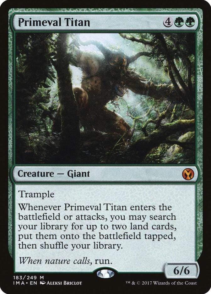 Magic: The Gathering MTG Single Primeval Titan [Iconic Masters]