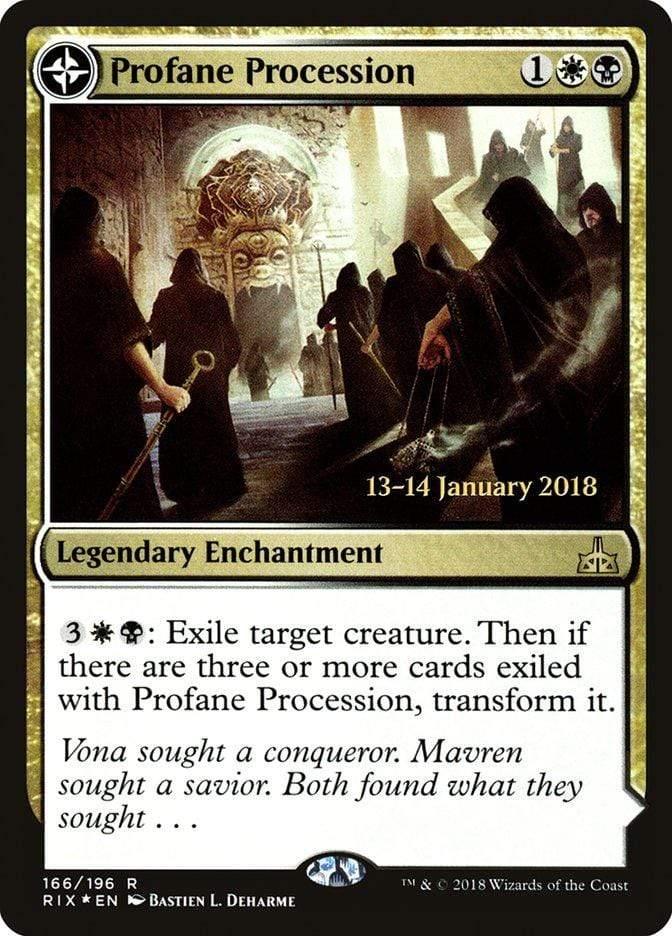 Magic: The Gathering MTG Single Profane Procession // Tomb of the Dusk Rose [Rivals of Ixalan Prerelease Promos]