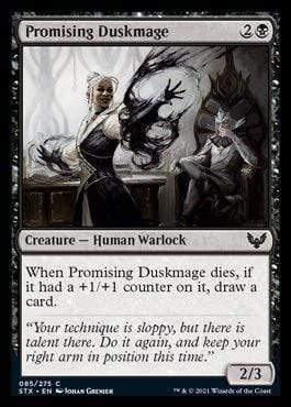 Magic: The Gathering MTG Single Promising Duskmage [Strixhaven: School of Mages]