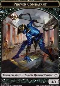 Magic: The Gathering MTG Single Proven Combatant // Cat Double-sided Token [Hour of Devastation]