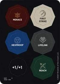 Magic: The Gathering MTG Single Punch Card Token (001 // 002) - Thick Stock [Ikoria: Lair of Behemoths]