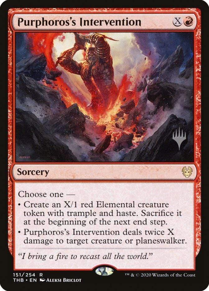 Magic: The Gathering MTG Single Purphoros's Intervention (Promo Pack) [Theros Beyond Death Promos]