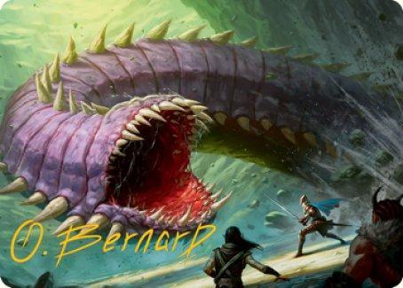 Magic: The Gathering MTG Single Purple Worm Art Card (Gold-Stamped Signature) [Dungeons & Dragons: Adventures in the Forgotten Realms Art Series]