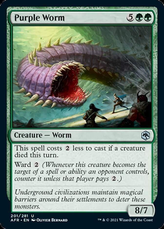 Magic: The Gathering MTG Single Purple Worm [Dungeons & Dragons: Adventures in the Forgotten Realms]