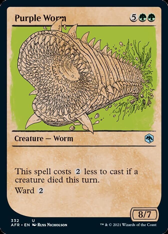 Magic: The Gathering MTG Single Purple Worm (Showcase) [Dungeons & Dragons: Adventures in the Forgotten Realms]